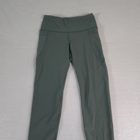 Green Old Navy Active Power soft High-Rise Leggings Go-Dry Large Side Pockets - Picture 4 of 10